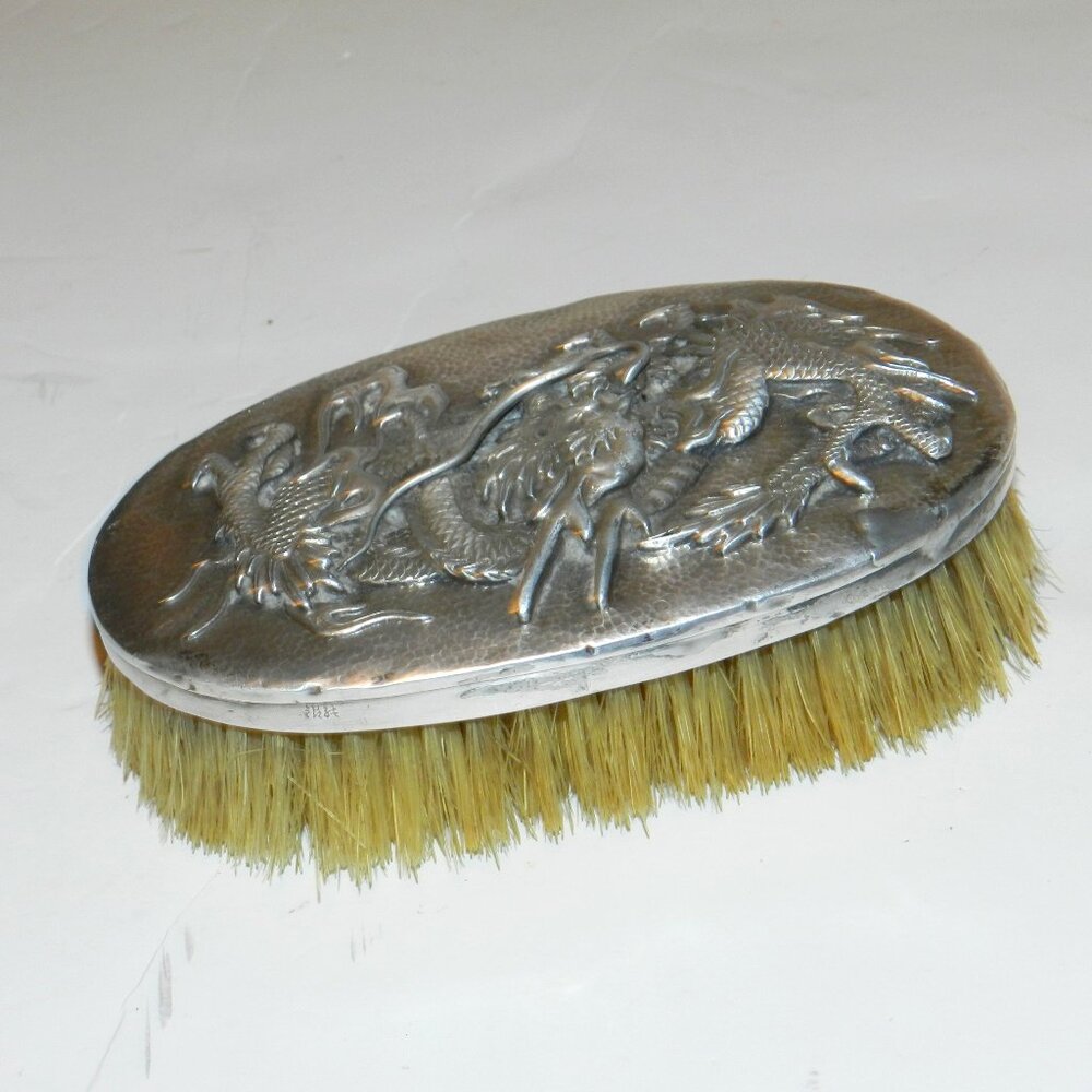 Antique Chinese Sterling Silver Dragon Brush - Picture 10 of 11